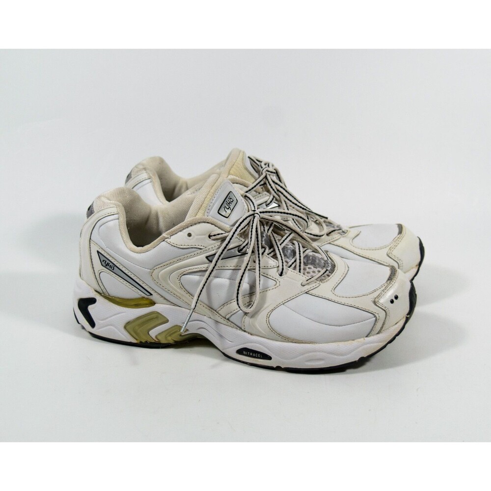 Women's Ryka Muse White Leather Low Walking Sneakers Athletic Shoes Sz 11